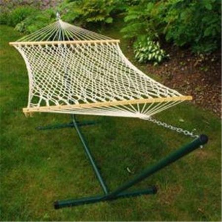 BOOK PUBLISHING CO Single Cotton Rope Hammock- Imported GR3953